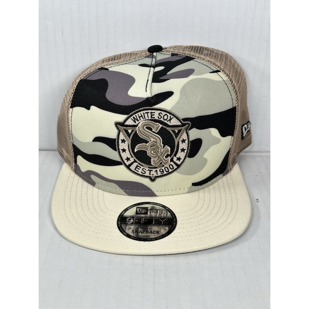 New Era Chicago White Sox 9FIFTY Chrome Camo A-Frame Snapback Trucker Hat Cap